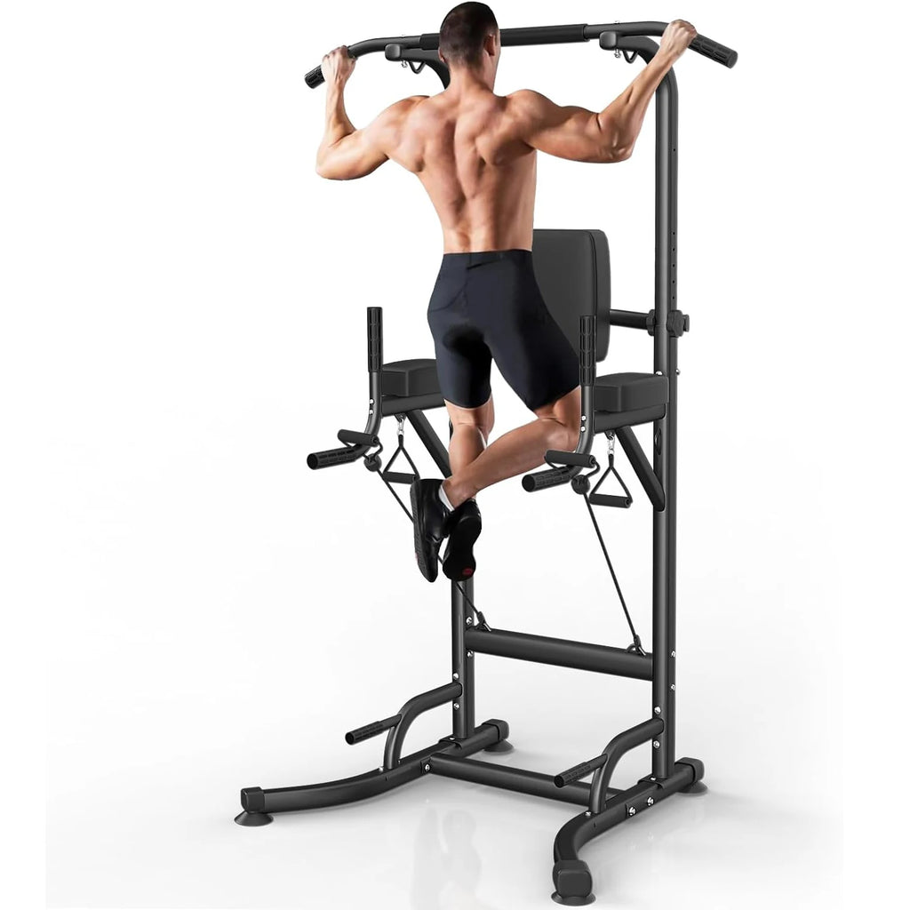 Power Tower für zu Hause – Dip-Station, Klimmzugstange, Multifunktions-Power Tower für Liegestütze, Bauch- und Krafttraining im Fitnessstudio