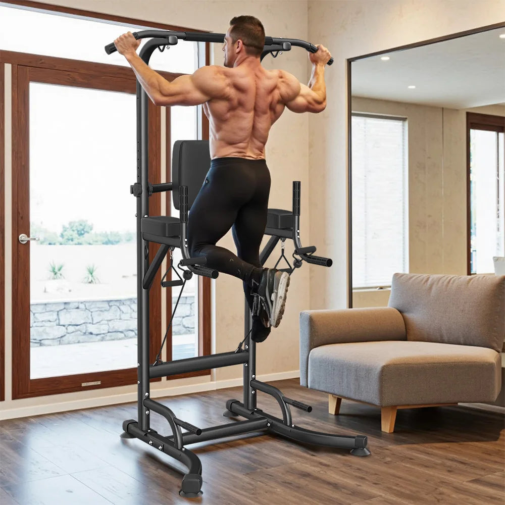 Power Tower für zu Hause – Dip-Station, Klimmzugstange, Multifunktions-Power Tower für Liegestütze, Bauch- und Krafttraining im Fitnessstudio