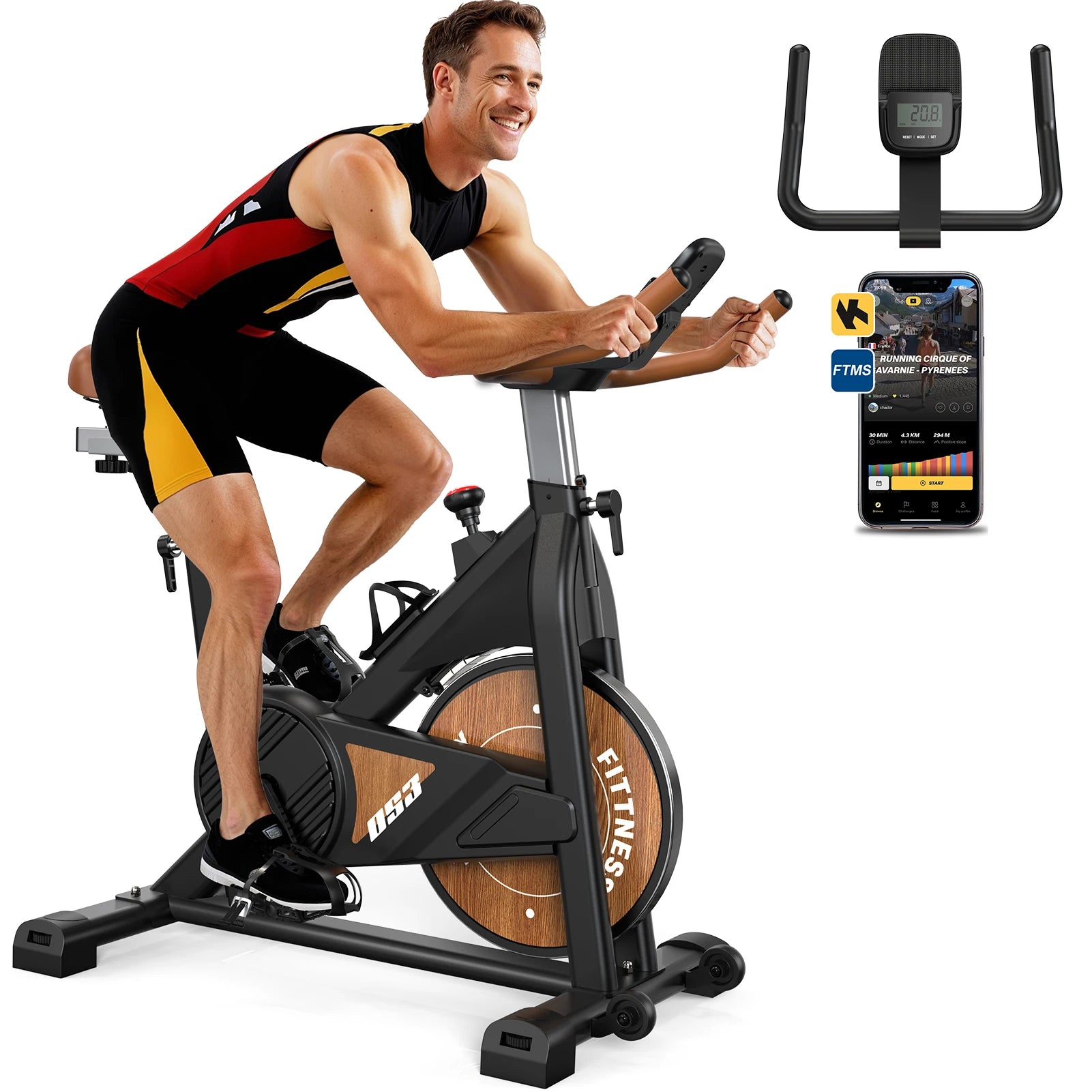 MettleMatic Magnet-Ergometer – Fitnessbike mit Bluetooth & LCD