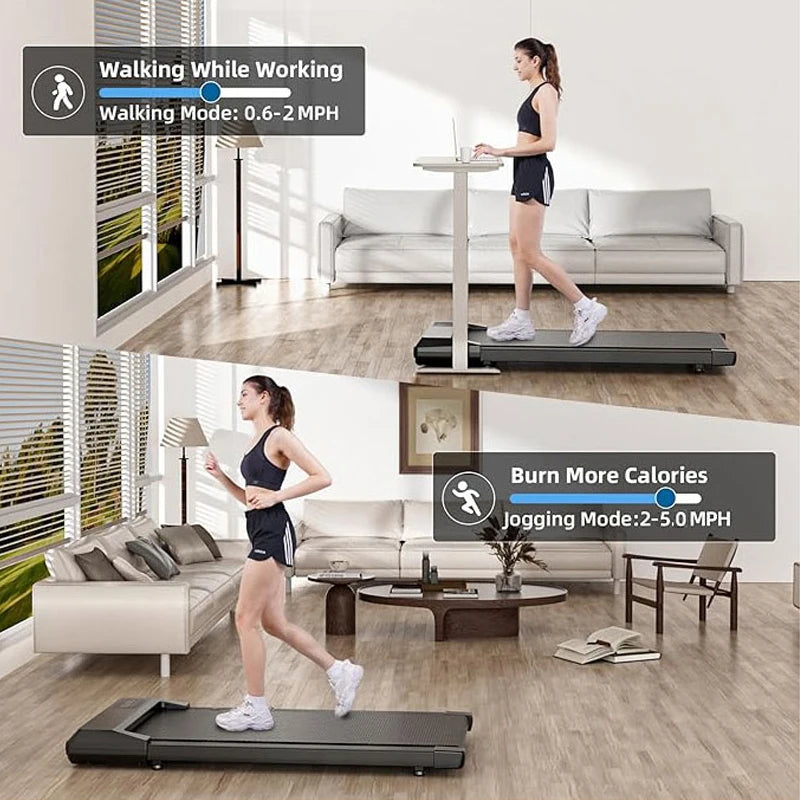 Elektrisches Laufband 2in1 – Tragbar, rutschfeste 5-Schicht-Pedale, für Zuhause & Büro