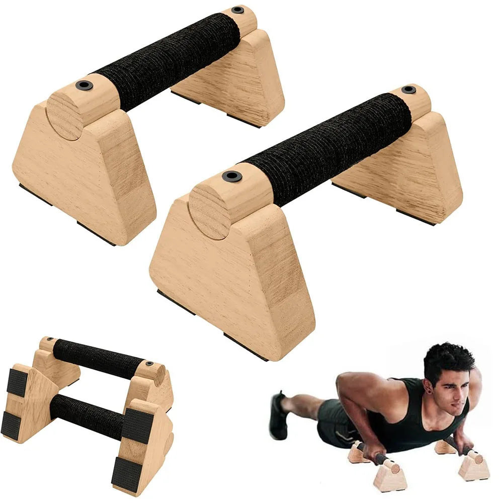 Holz-Liegestützgriffe für Home-Workout