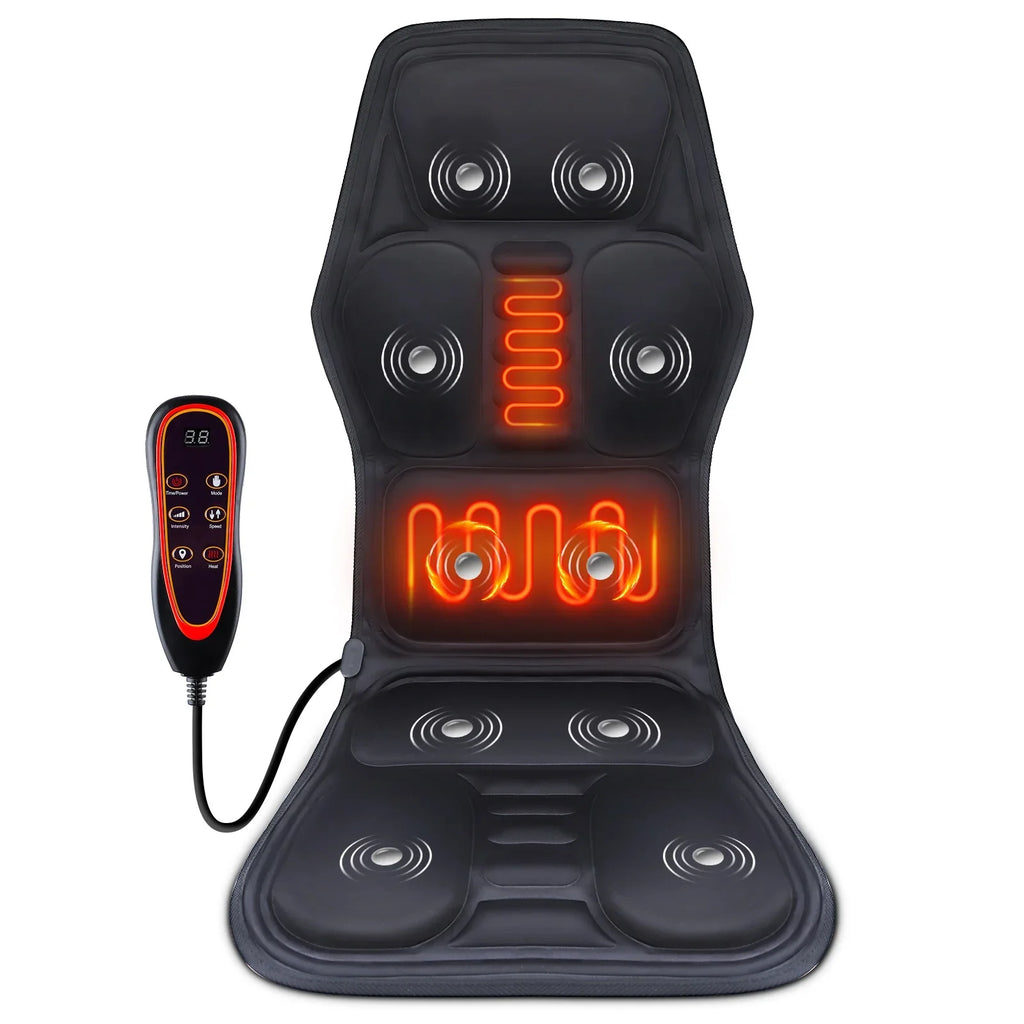 Elektrischer Massage-Sitzauflage – Infrarot, Ganzkörper, Wärme & Vibration, Rücken & Nacken