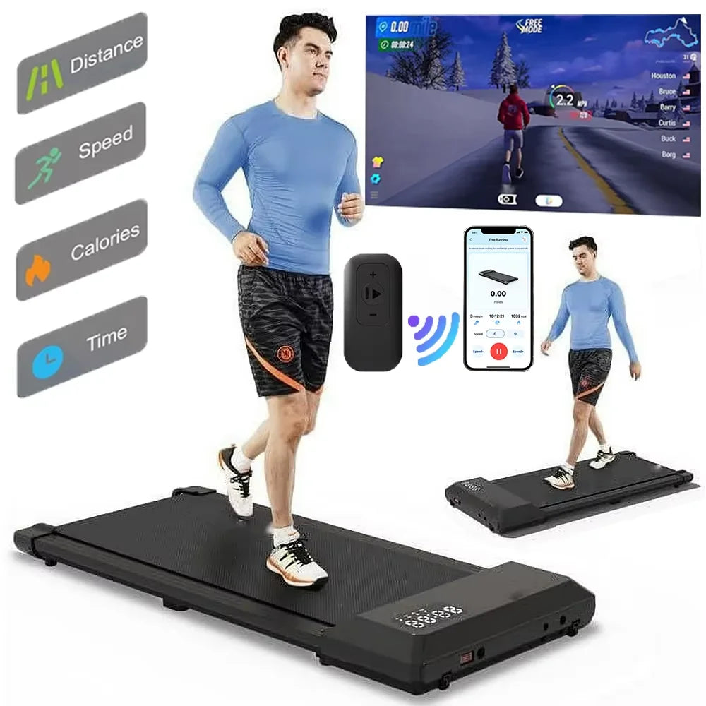Elektrisches Laufband 2in1 – Tragbar, rutschfeste 5-Schicht-Pedale, für Zuhause & Büro